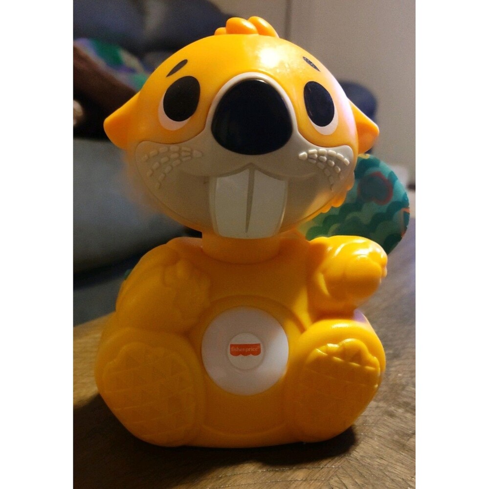 Fisher Price Linkimals Boppin Beaver Light Up Sound Activity Teaching Toy~Works